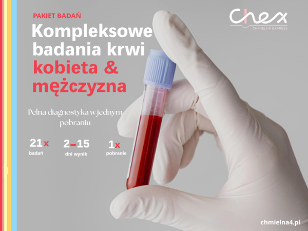 Pakiet I | Kompleksowe badania krwi | Kobieta i Mężczyzna