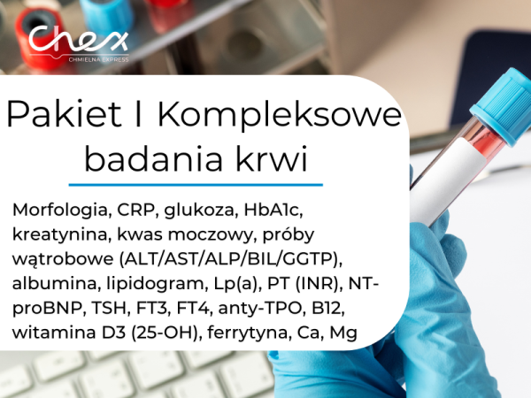 Pakiet I | Kompleksowe badania krwi | Kobieta i Mężczyzna